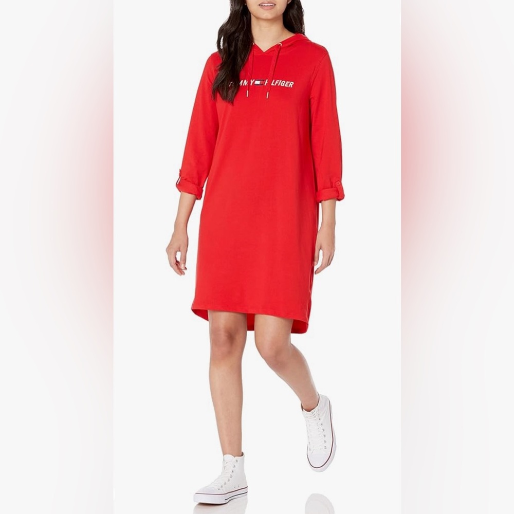 Tommy Hilfiger Red Long Sleeve Dress EUC